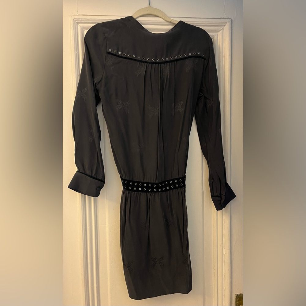 Zadig & Voltaire silk dress, size S, silk, gray - Picture 2 of 4